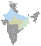 Inde • |0580/0647| • dynastie Vardhana: carte